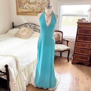 Blue sparkly prom dress   90s jessica mcclintock for gunne sax size 7 halter